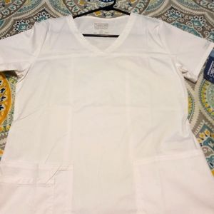 Cherokee white scrub top